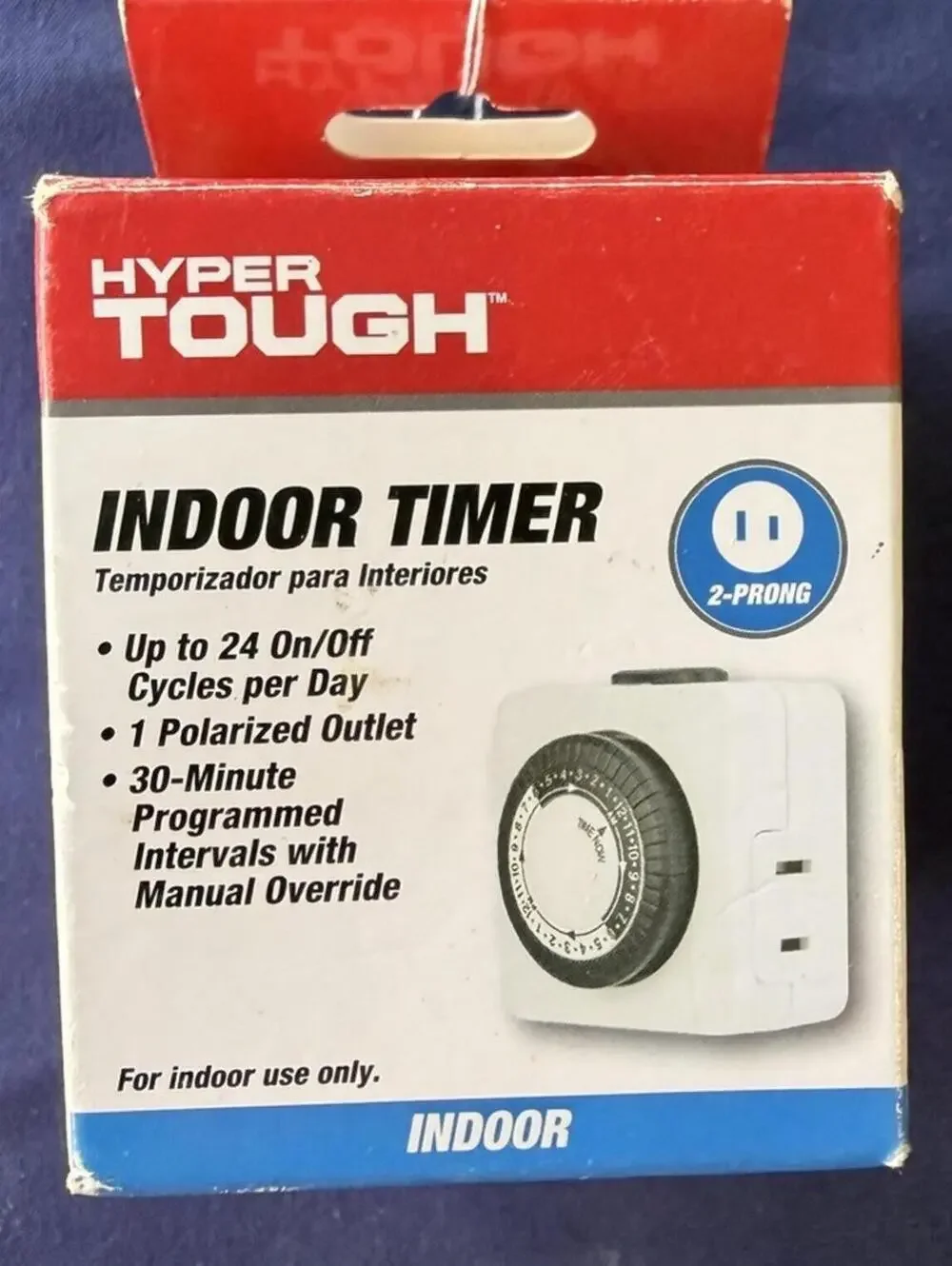 Hyper Tough 1 Outlet Mechanical Indoor Plug In Timer 30 Min 1875W White